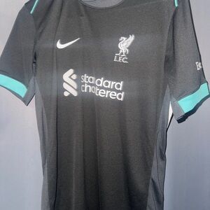 Nike Liverpool Black Jersey with Teal Details